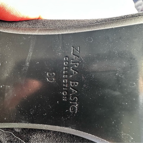 Zara Women’s Basic Black Lace Up Block Heels Booties Boho Witchy Goth Neutral 8 - Picture 3 of 12